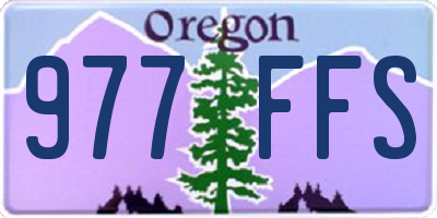 OR license plate 977FFS