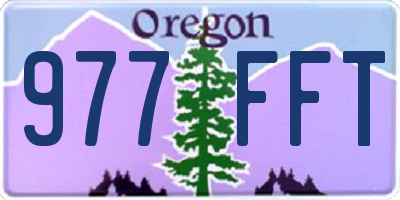 OR license plate 977FFT