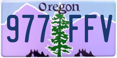 OR license plate 977FFV