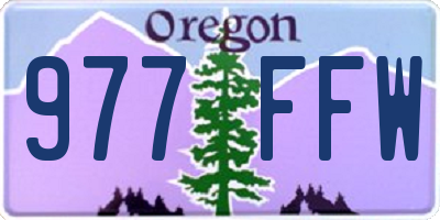 OR license plate 977FFW