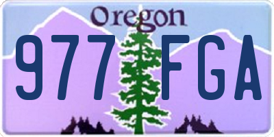 OR license plate 977FGA