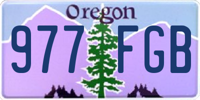 OR license plate 977FGB