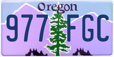 OR license plate 977FGC