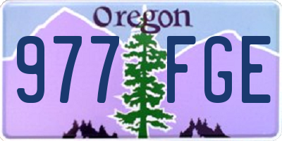 OR license plate 977FGE