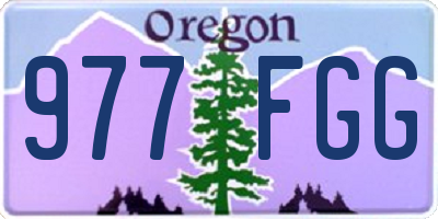 OR license plate 977FGG