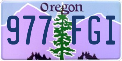 OR license plate 977FGI