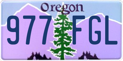 OR license plate 977FGL