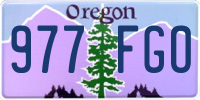 OR license plate 977FGO