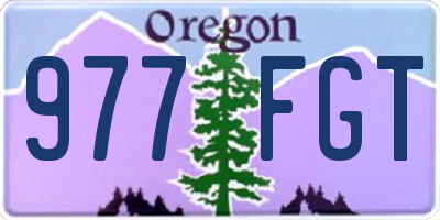 OR license plate 977FGT