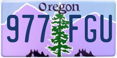 OR license plate 977FGU