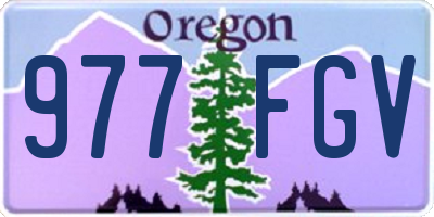OR license plate 977FGV