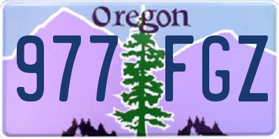 OR license plate 977FGZ