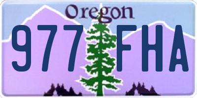 OR license plate 977FHA
