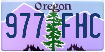 OR license plate 977FHC