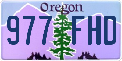 OR license plate 977FHD