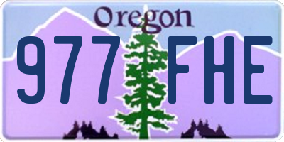 OR license plate 977FHE