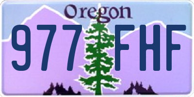 OR license plate 977FHF