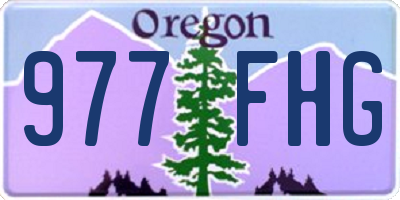OR license plate 977FHG