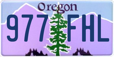OR license plate 977FHL