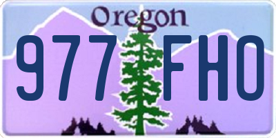 OR license plate 977FHO