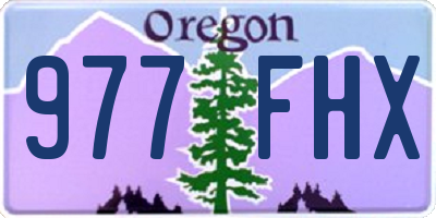 OR license plate 977FHX