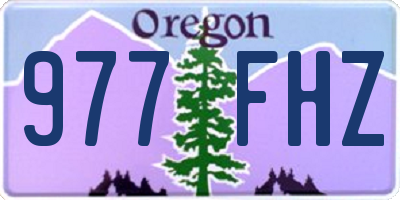 OR license plate 977FHZ