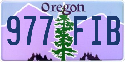 OR license plate 977FIB