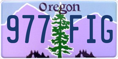 OR license plate 977FIG