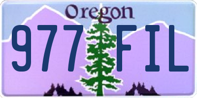 OR license plate 977FIL