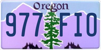 OR license plate 977FIO