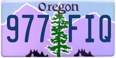 OR license plate 977FIQ