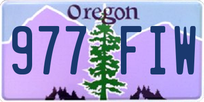 OR license plate 977FIW