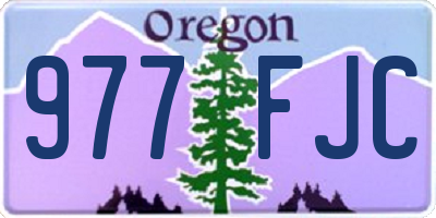 OR license plate 977FJC