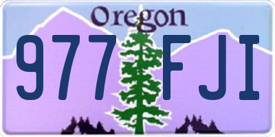 OR license plate 977FJI