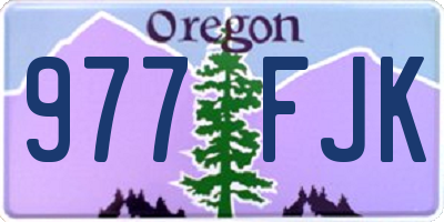 OR license plate 977FJK