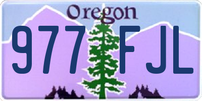 OR license plate 977FJL