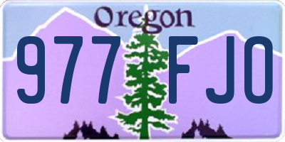 OR license plate 977FJO