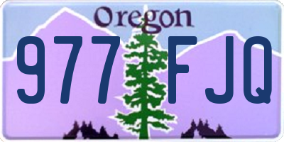 OR license plate 977FJQ