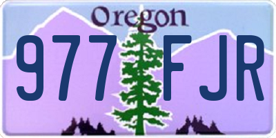 OR license plate 977FJR