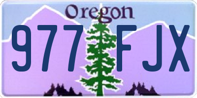 OR license plate 977FJX