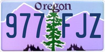 OR license plate 977FJZ