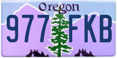 OR license plate 977FKB