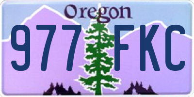 OR license plate 977FKC