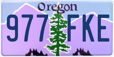 OR license plate 977FKE