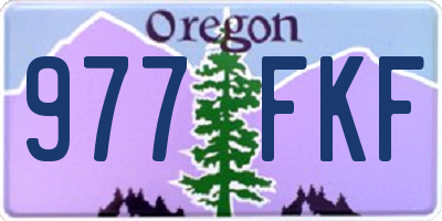 OR license plate 977FKF