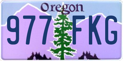 OR license plate 977FKG
