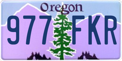 OR license plate 977FKR