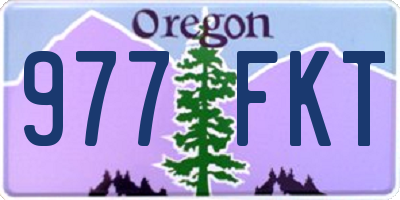 OR license plate 977FKT
