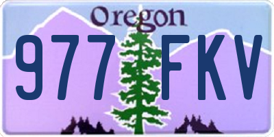 OR license plate 977FKV