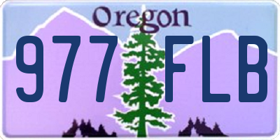 OR license plate 977FLB